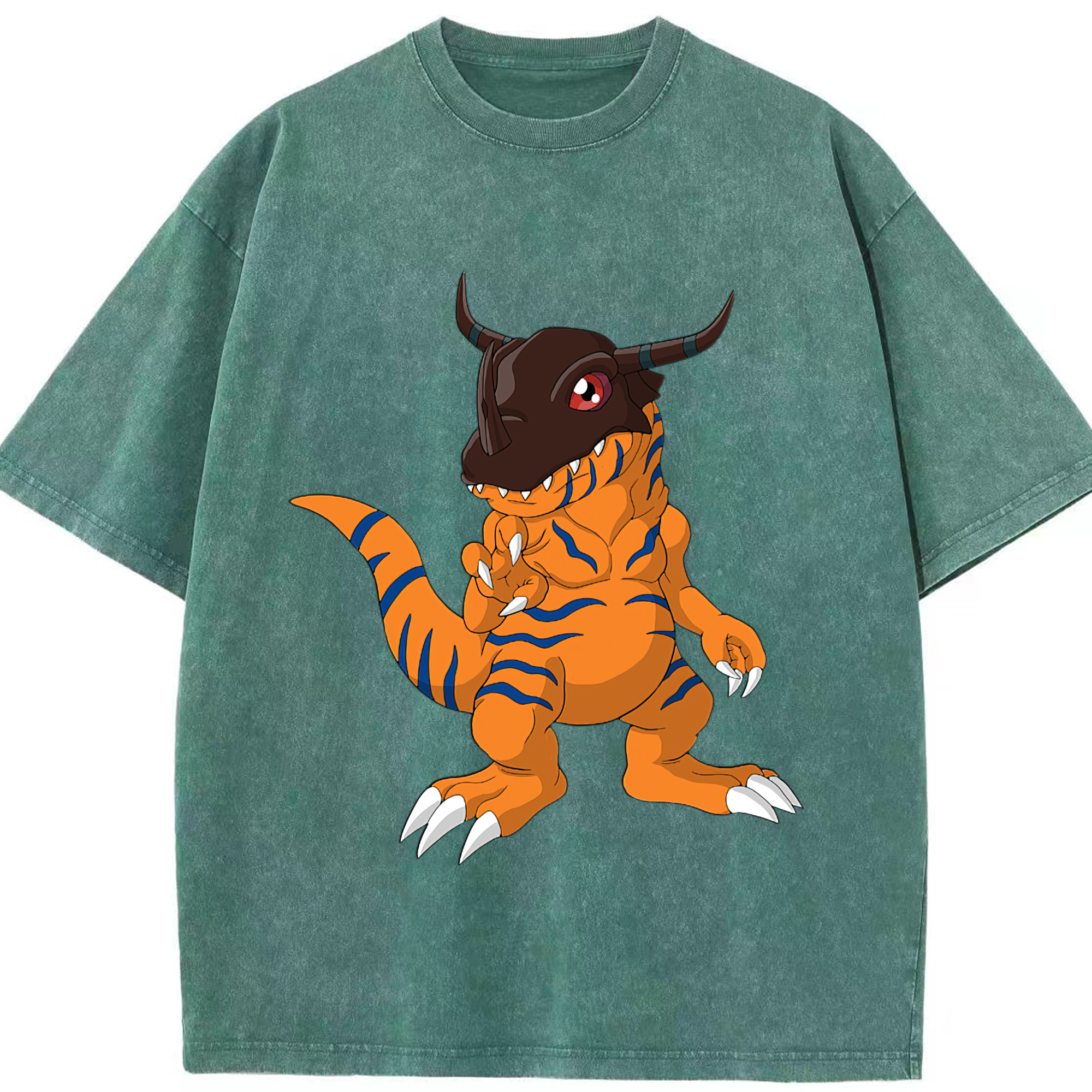 （画像用） Digimon デジタルモンスター/デジモン 綿100% ヴィンテージ風 半袖Tシャツ（フロントプリント）